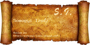 Somogyi Izsó névjegykártya